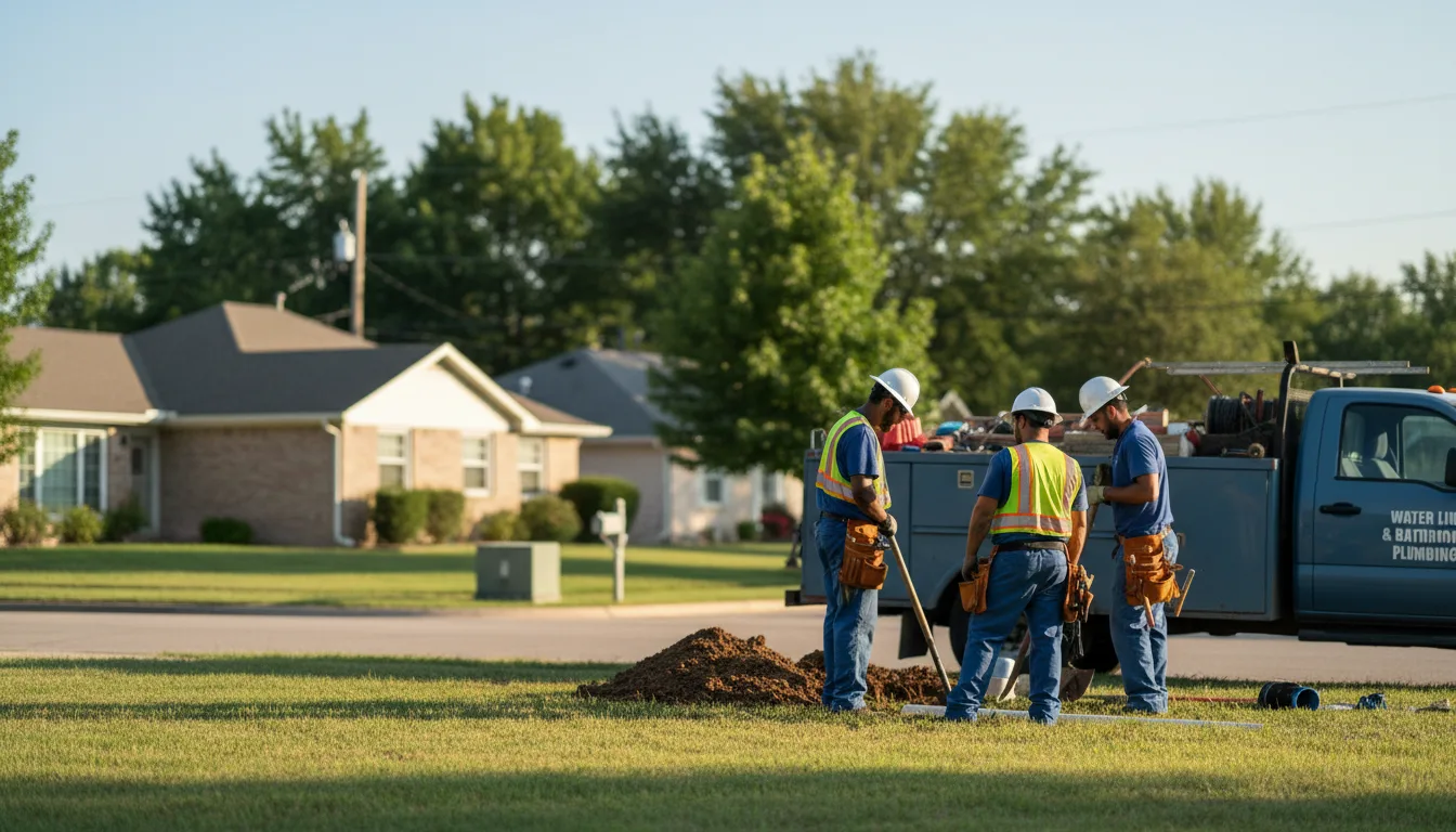 Residential water line and bathroom plumbing service in Ivel, KY